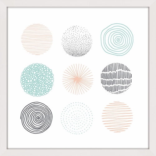 Marmont Hill "Circles in Patterns" by Shayna Pitch Framed Painting Print