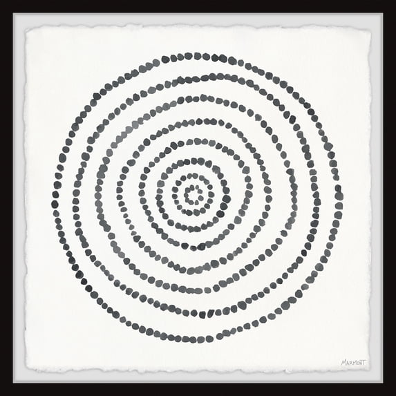 Marmont Hill Circular Dots Framed Wall Art, 24" x 24"