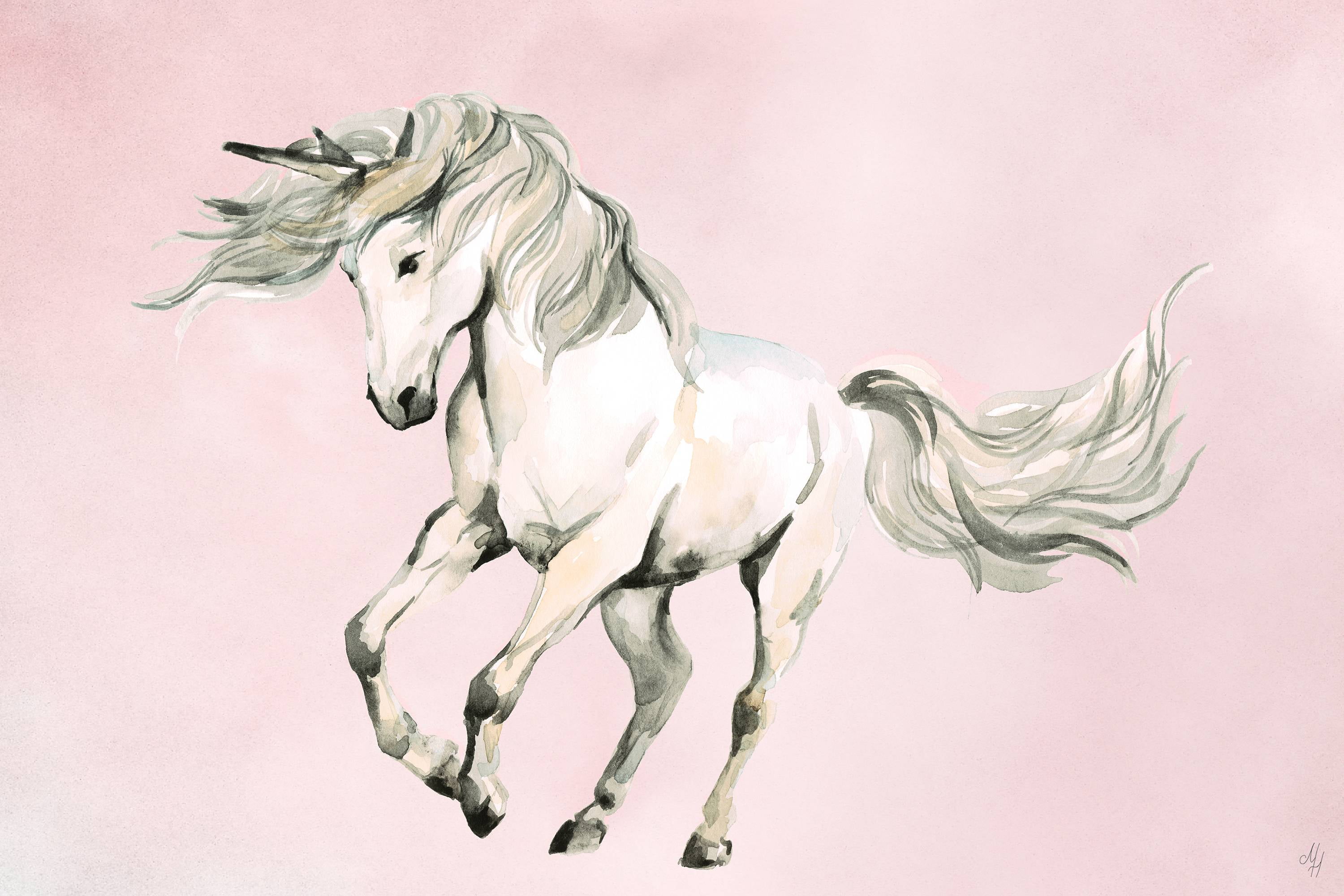 Marmont Hill Classic Beauty Unicorn Canvas Wall Art
