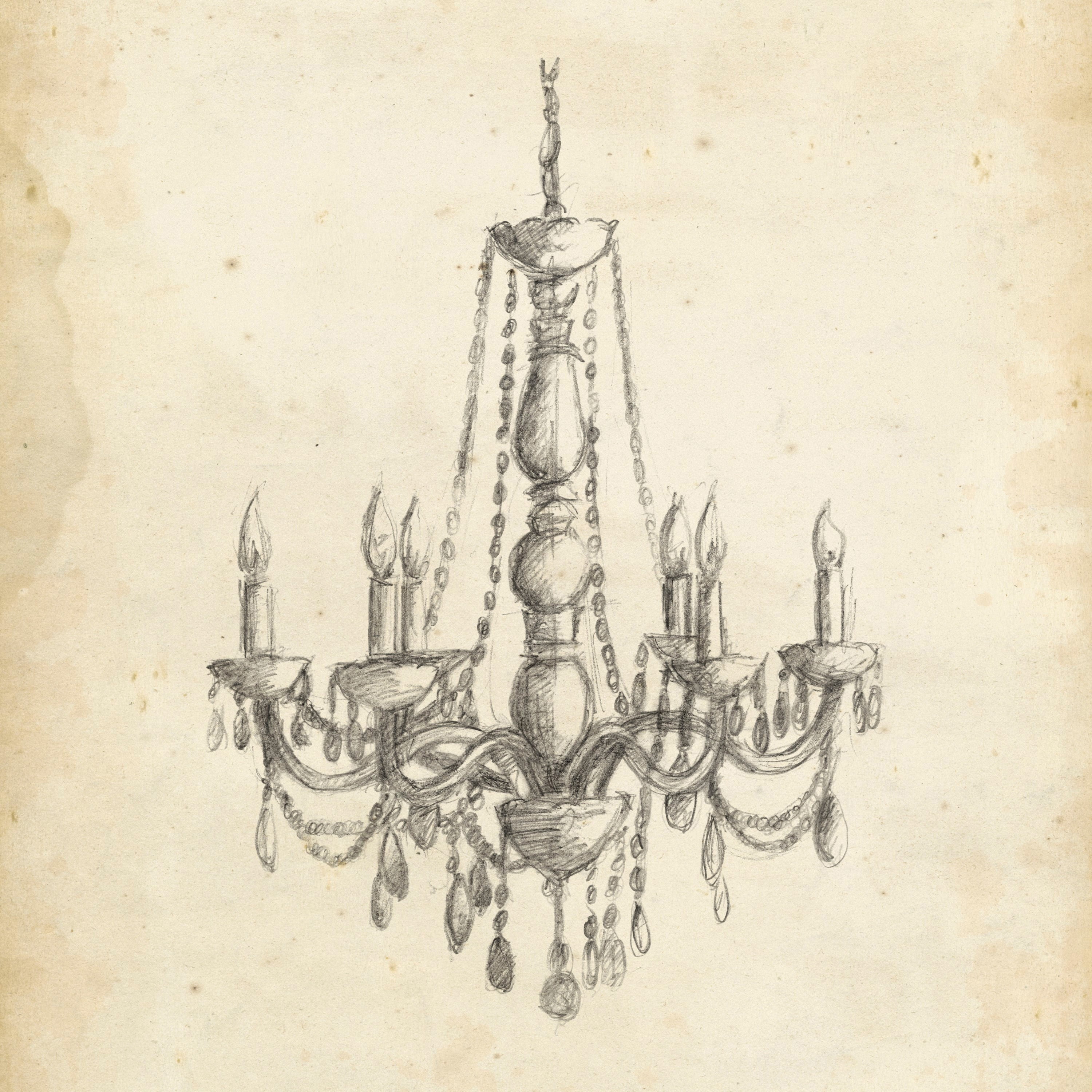 Marmont Hill "Classical Chandelier II" Painting Print on Wrapped Canvas