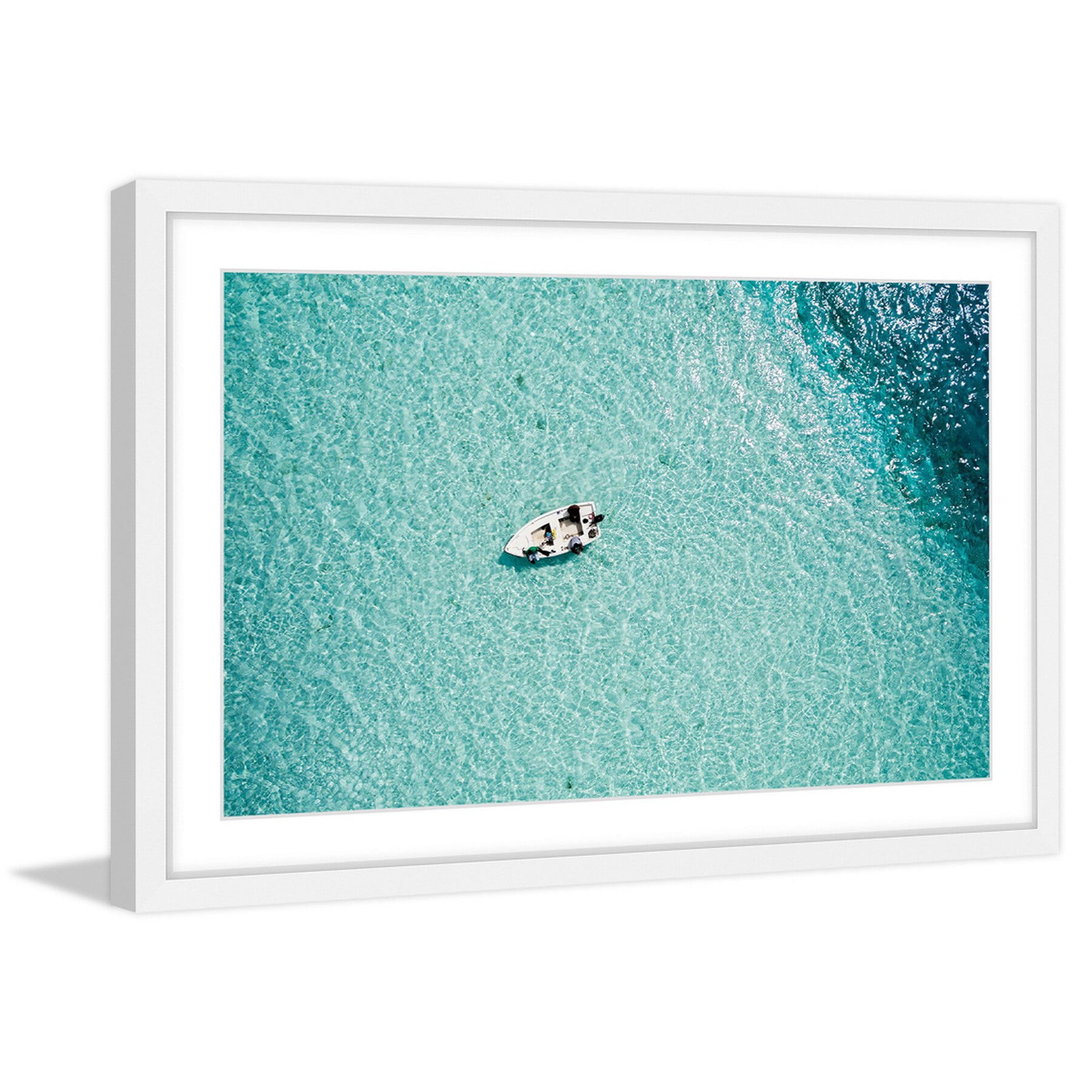 Marmont Hill "Clear Blue Lake" by Hassan Ishan Framed Painting Print