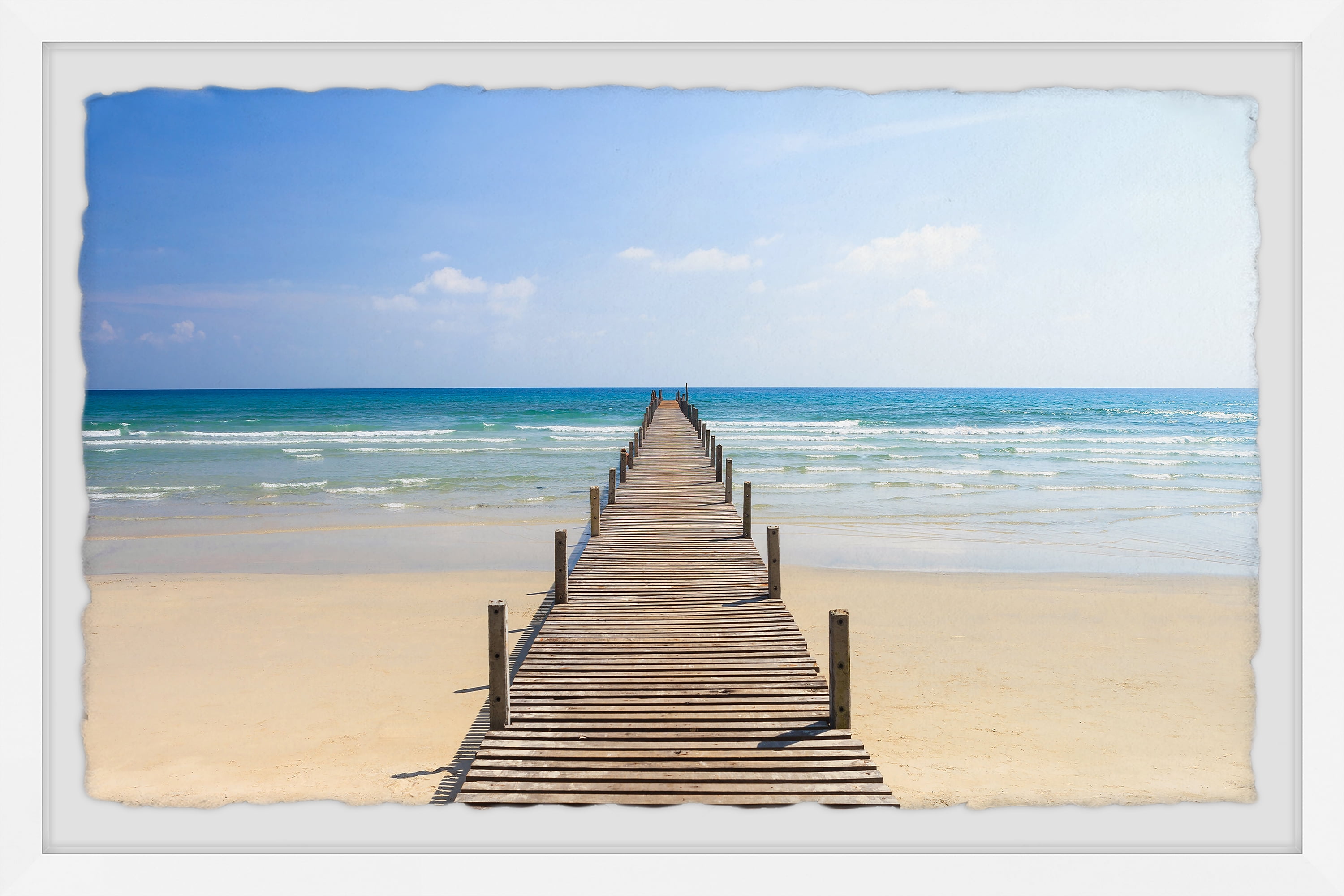 Marmont Hill Coastal Bridge Framed Wall Art, 24" x 36"