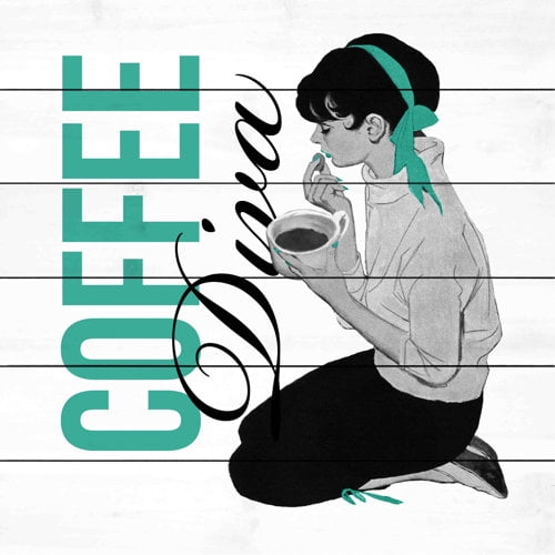 Marmont Hill "Coffee Diva 2" Painting Print on White Wood
