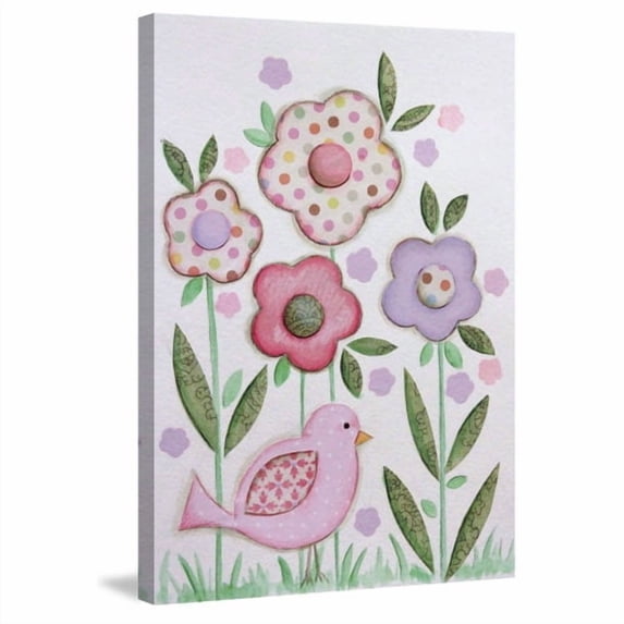 Marmont Hill "Collage Flowers" by Reesa Qualia Painting Print on Wrapped Canvas