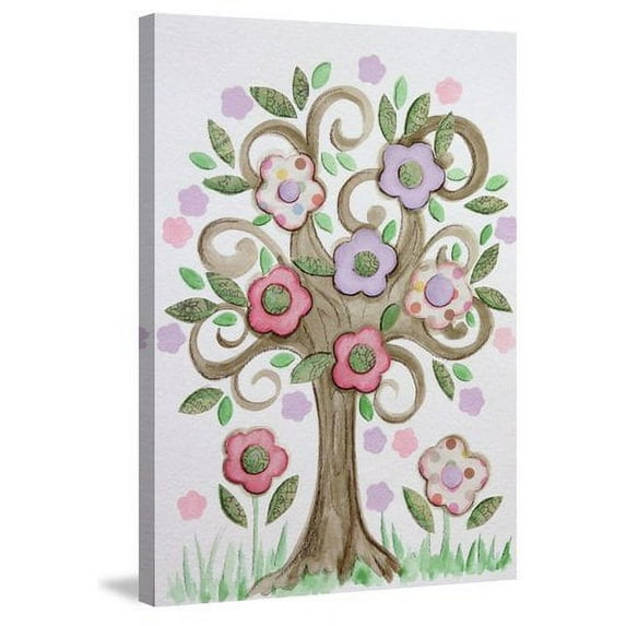 Marmont Hill "Collage Tree" by Reesa Qualia Painting Print on Wrapped Canvas