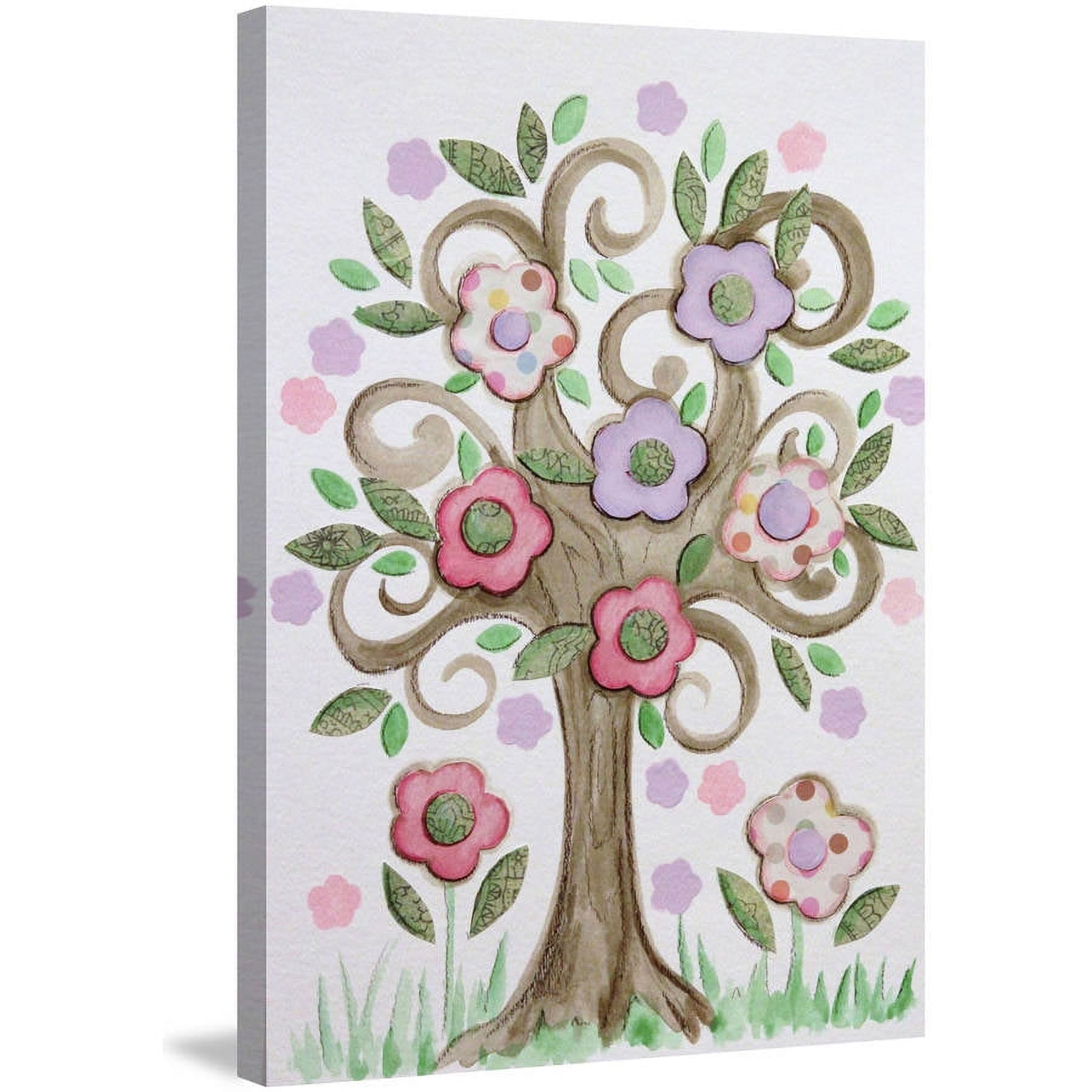 Marmont Hill "Collage Tree" by Reesa Qualia Painting Print on Wrapped Canvas