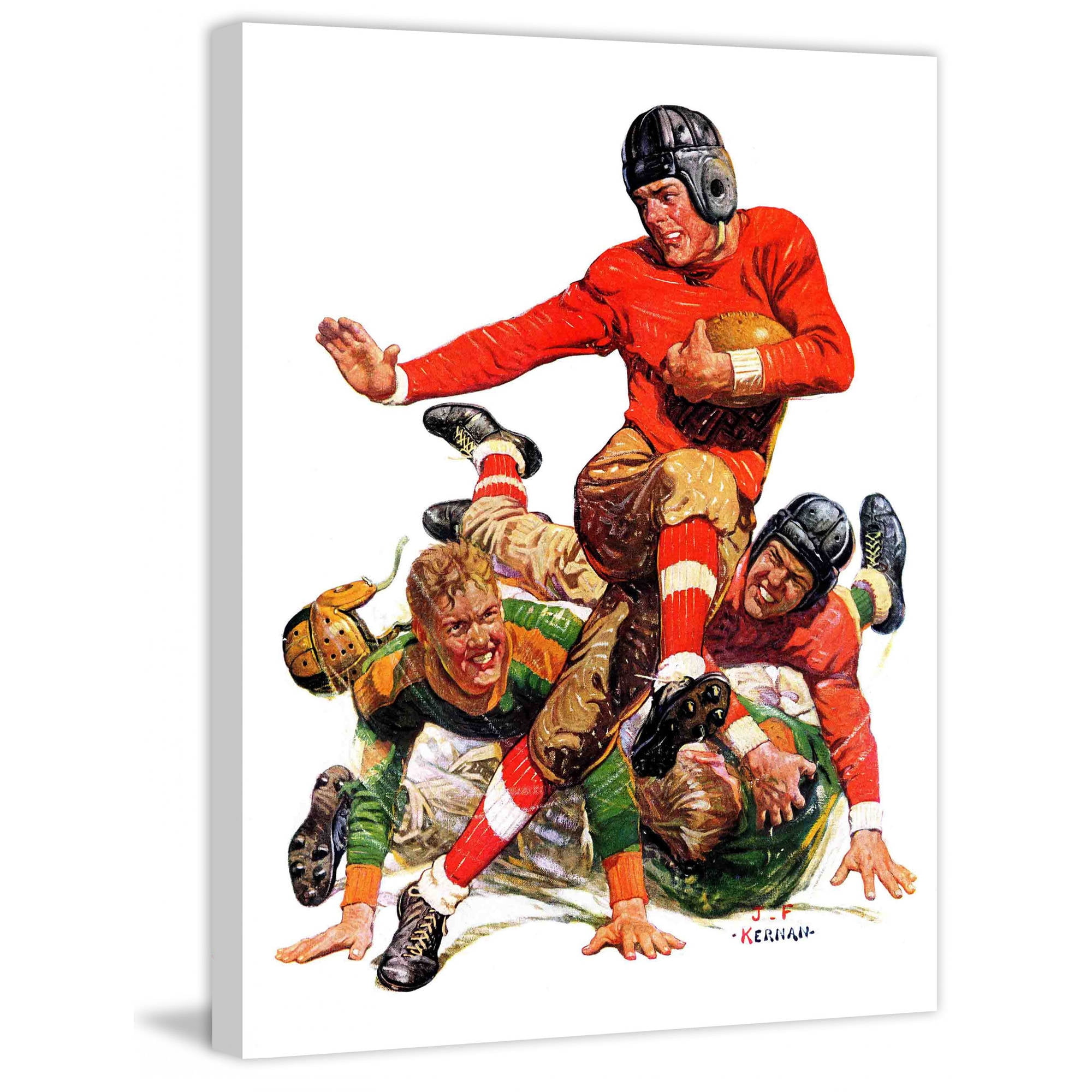 Marmont Hill College Football by J.F. Kernan Painting Print on Canvas