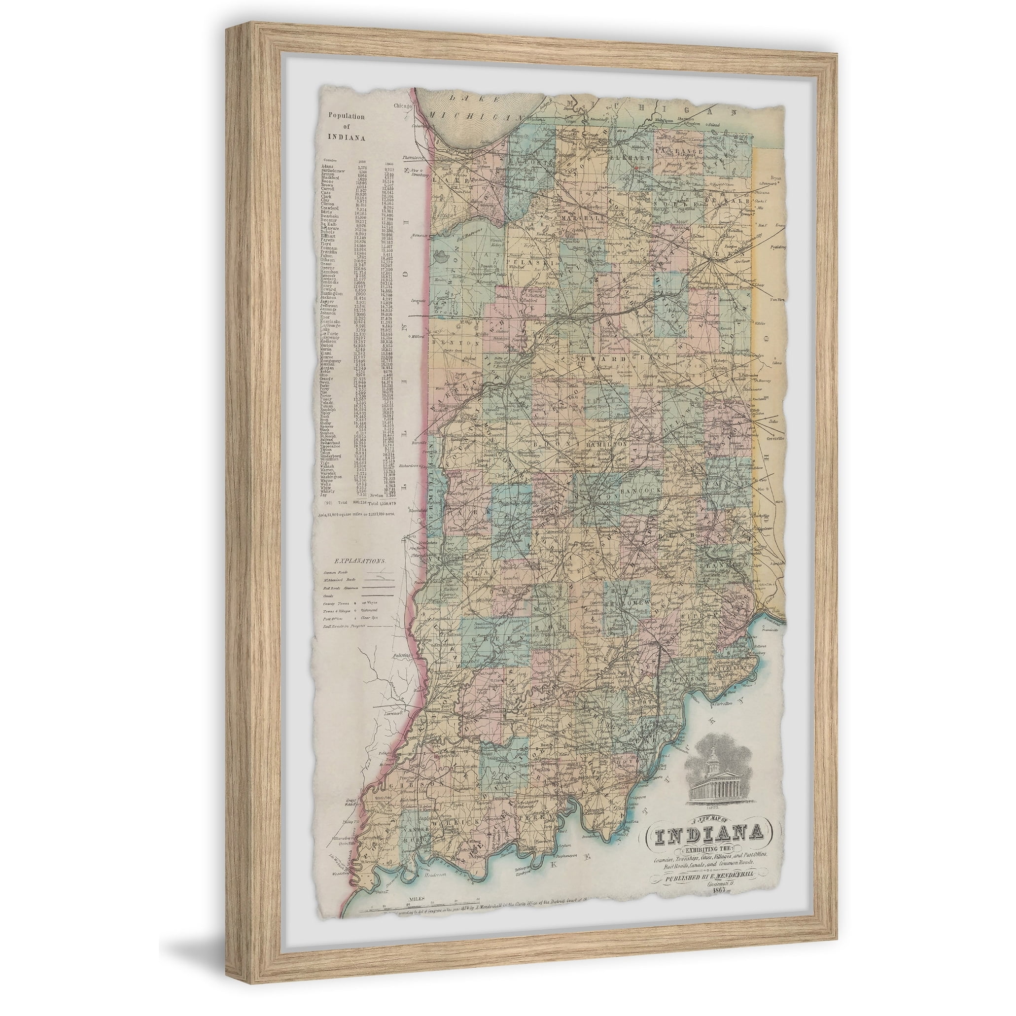 Marmont Hill Colorful Indiana Framed Wall Art