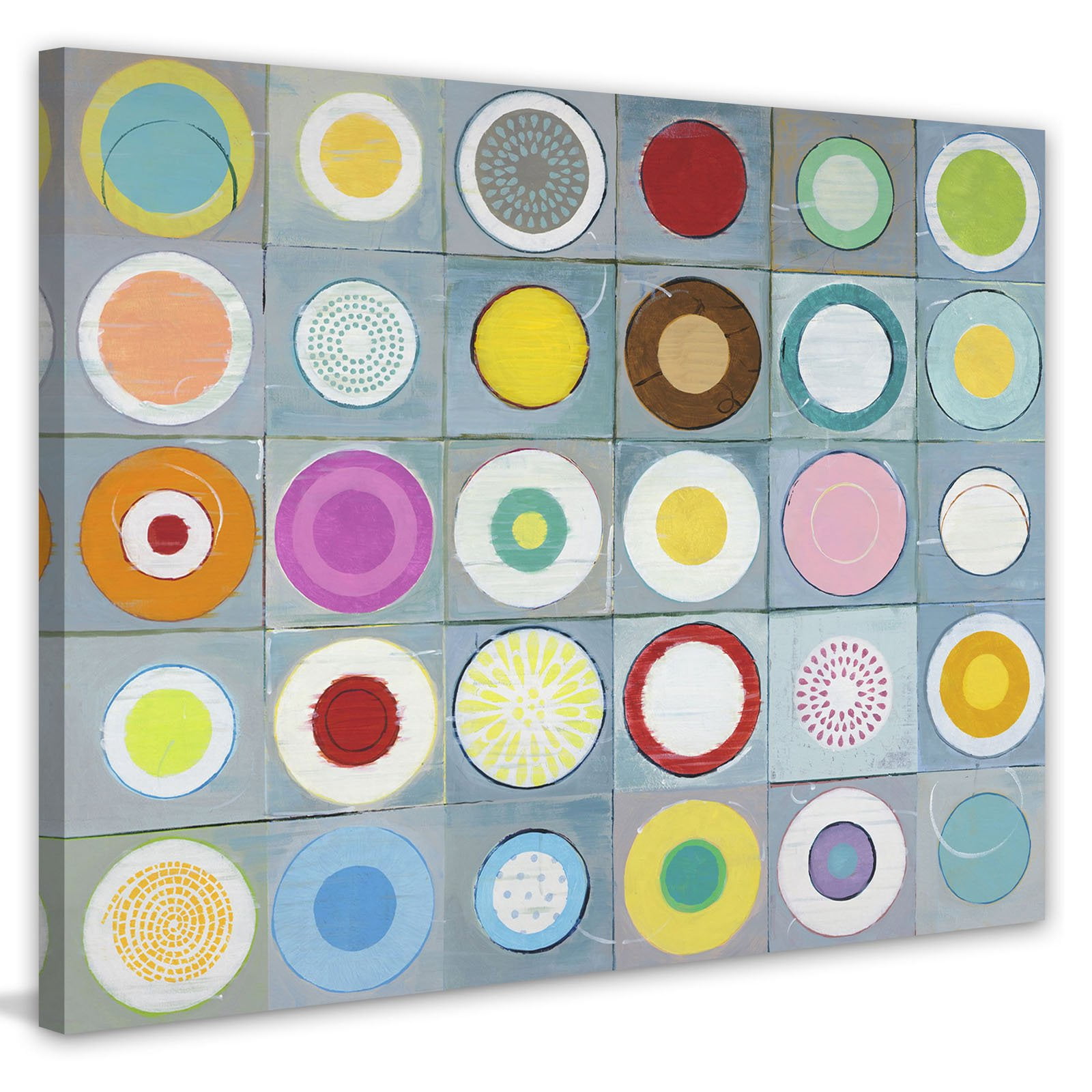 Marmont Hill - "Colors Round" by Julie Joy Painting Print on Wrapped Canvas