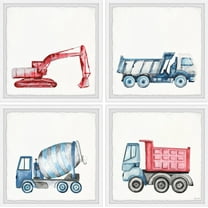 Marmont Hill Construction Vehicles Quadriptych