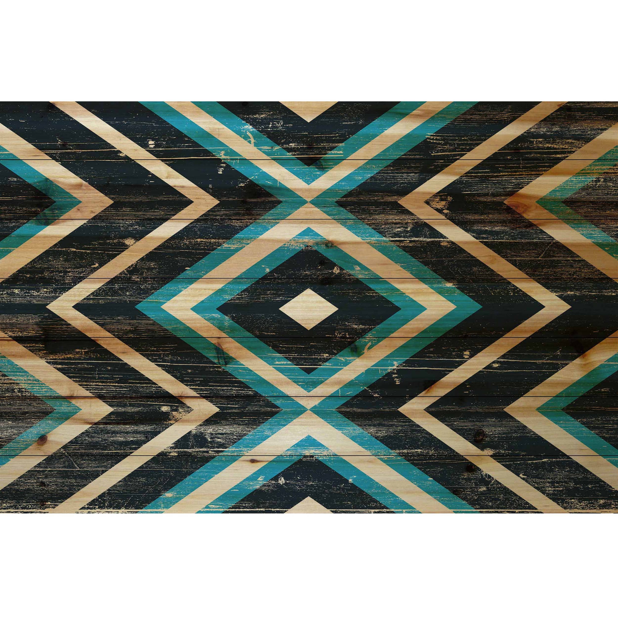 Marmont Hill - "Converging Lines" Painting Art Print on Natural Pine Wood