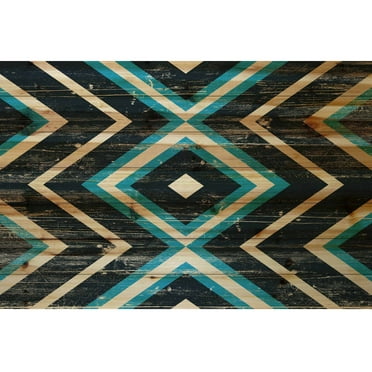 Marmont Hill - "Converging Lines" Painting Art Print on Natural Pine Wood