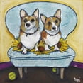 thumbnail image 1 of Marmont Hill "Corgi's In Chai" by Tori Campisi Painting Print on Canvas, 1 of 5