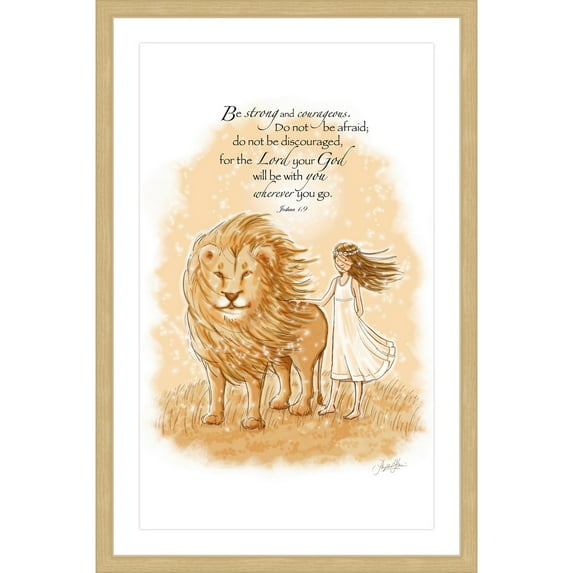 Marmont Hill "Courageous" By Phyllis Harris Framed Painting Art Print, 24.0" x 1.5"