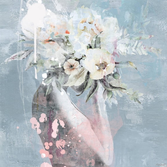 Marmont Hill Cover in Flowers Canvas Wall Art, 40" x 40"