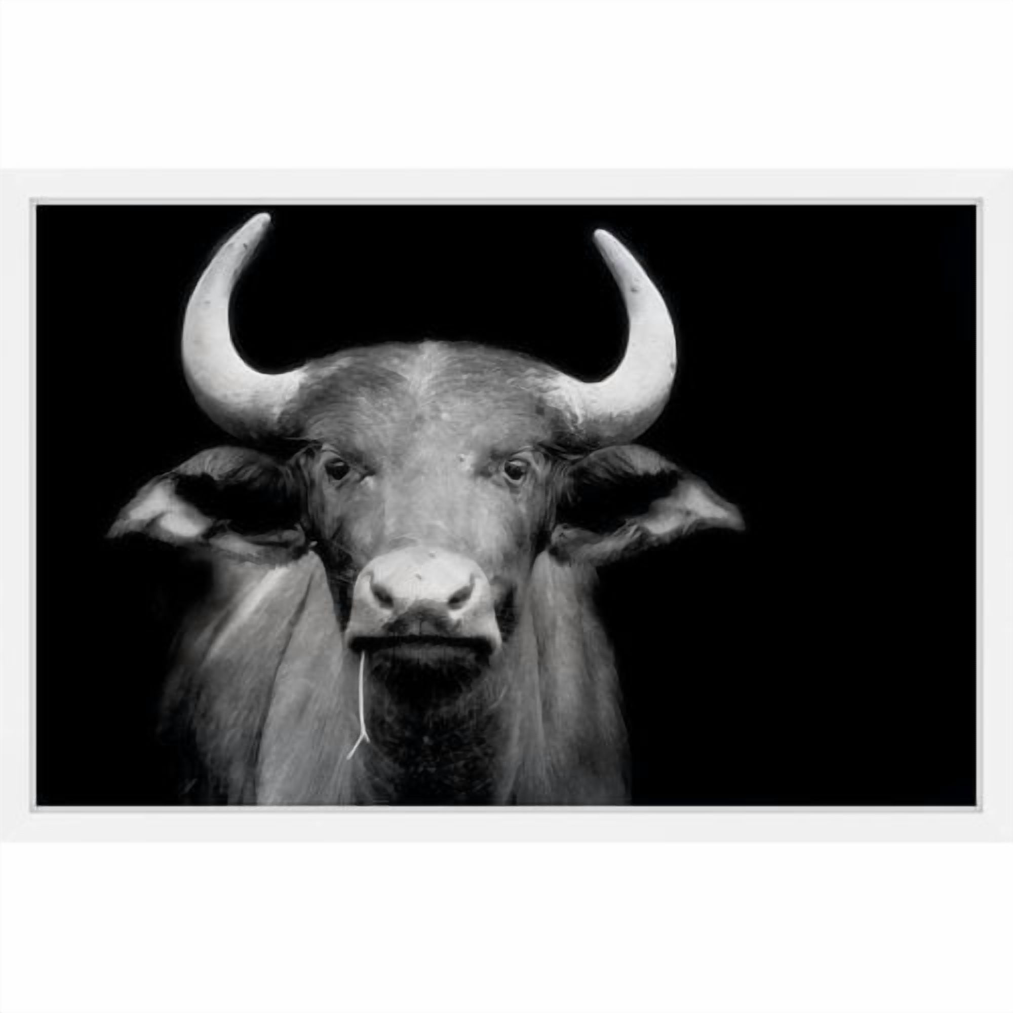Marmont Hill "Cow Stare" Framed Painting Print