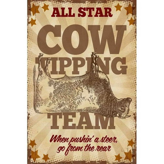 Marmont Hill "Cows Tipping" Painting Print on Canvas