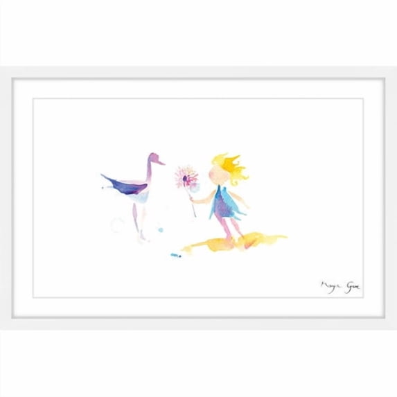 Marmont Hill "Crane Girl" by Maya Gur Framed Painting Print