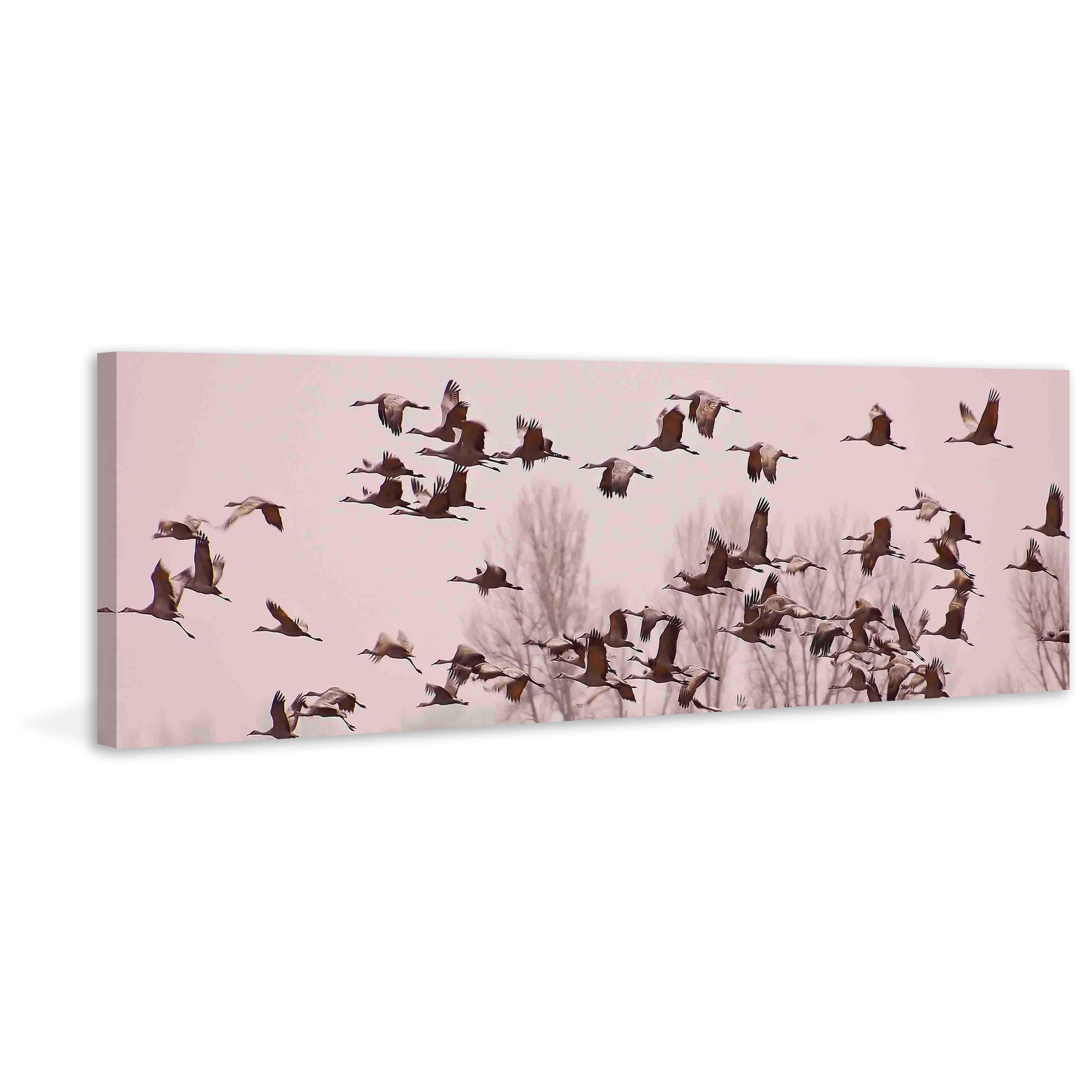 Marmont Hill "Cranes Across the Sky" Painting Print on Canvas