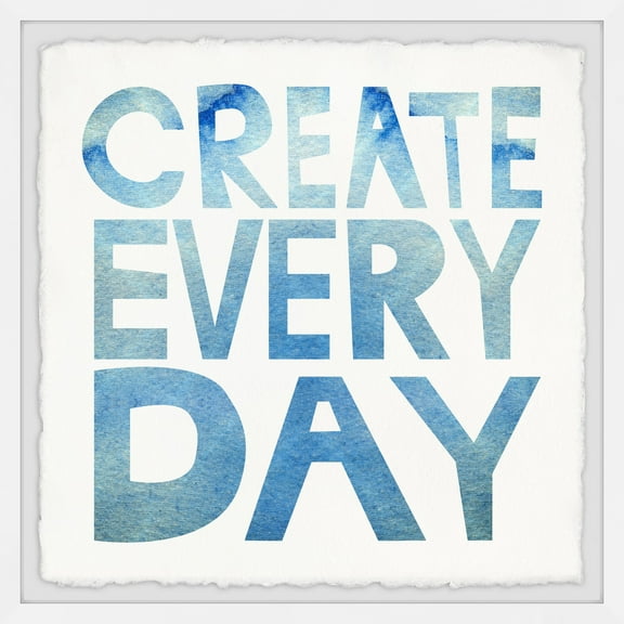 Marmont Hill Create Everyday Framed Wall Art, 12.00" x 1.50"