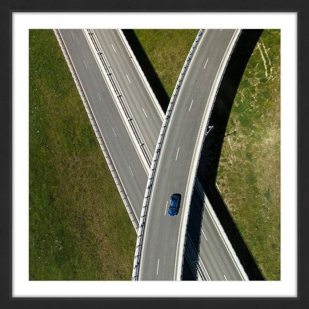 Marmont Hill "Criss Cross" By Karolis Janulis Framed Painting Art Print, 18.0" x 1.5"