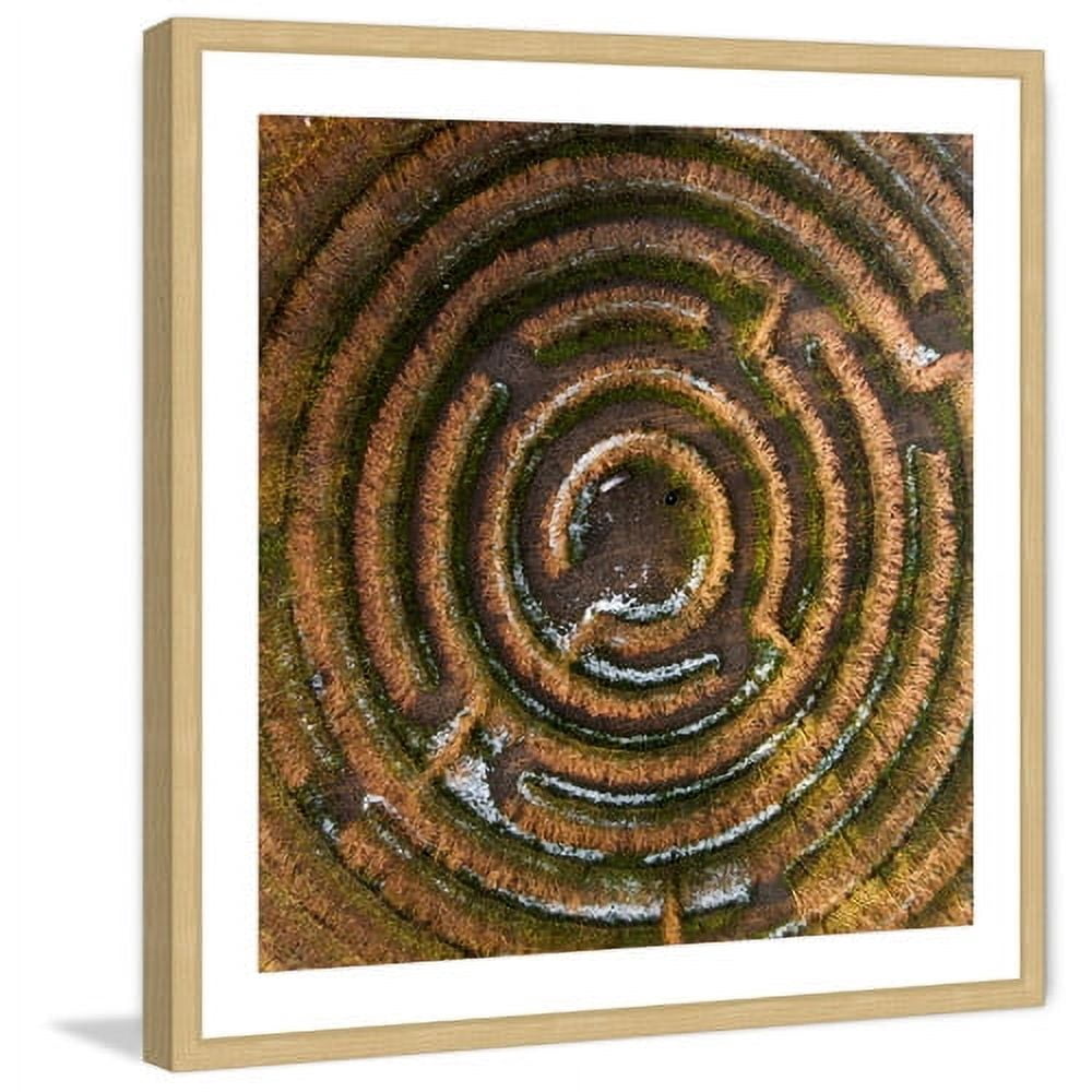 Marmont Hill "Crop Circle" By Karolis Janulis Framed Painting Art Print, 18.0" x 1.5"