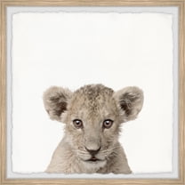 Marmont Hill Cub in White Framed Wall Art