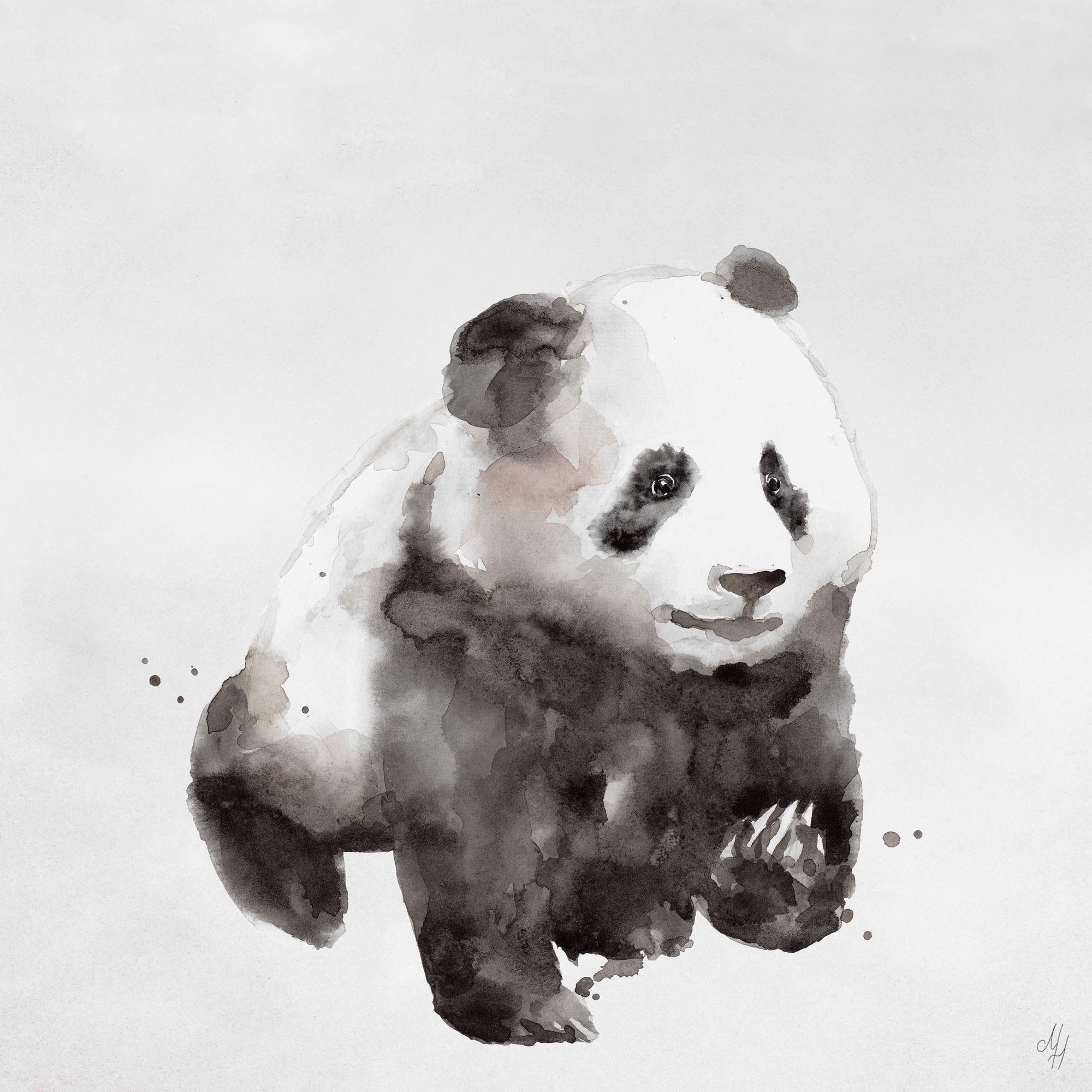 Marmont Hill Cuddly Panda Canvas Wall Art