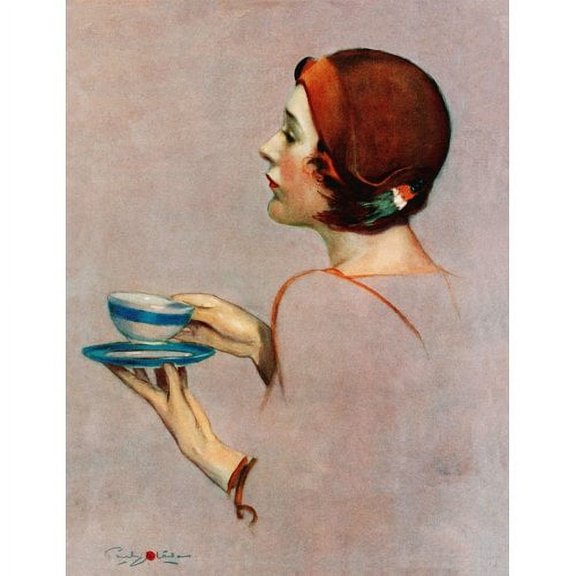 Marmont Hill "Cup of Java" by Penrhyn Stanlaws Painting Print on Canvas