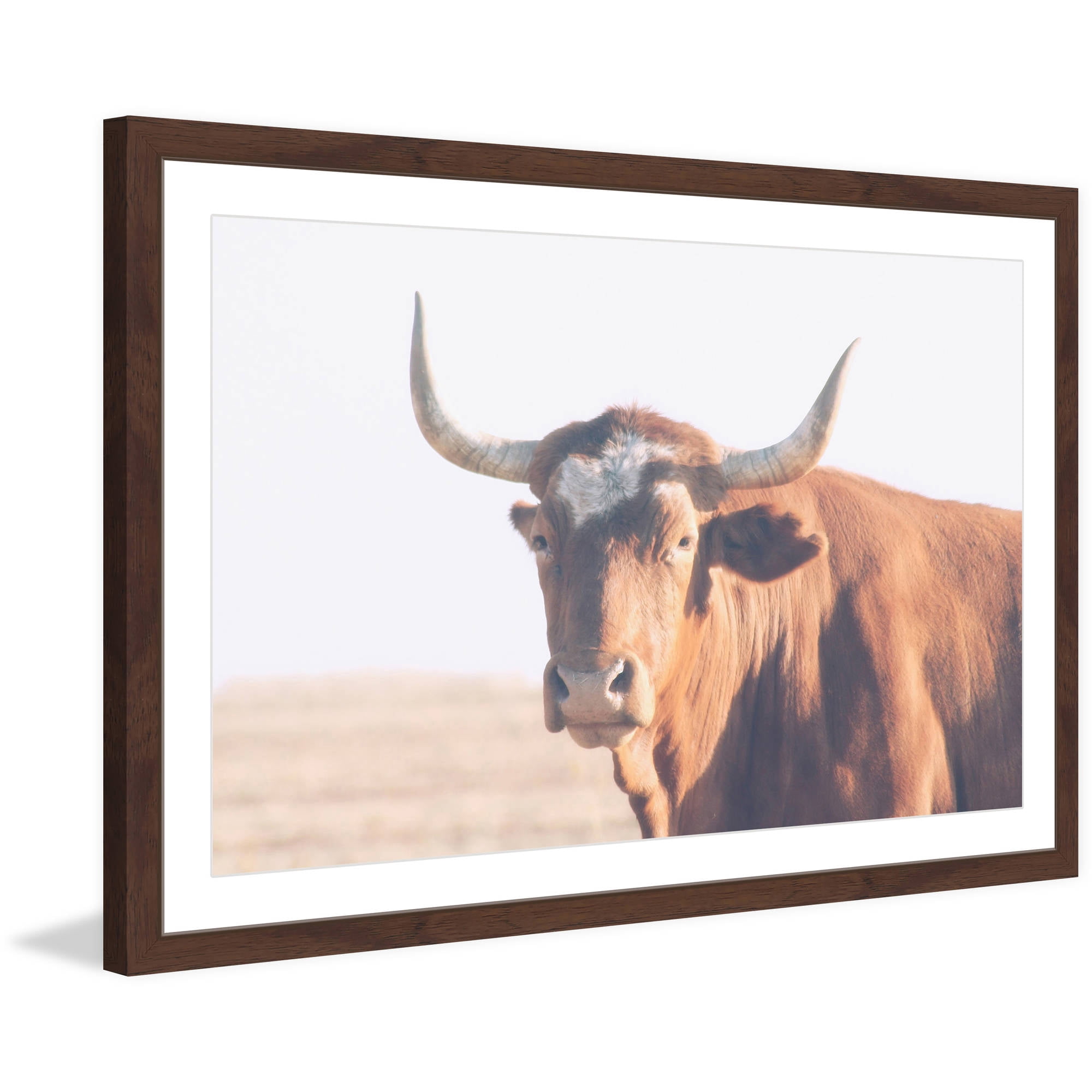 Marmont Hill "Curious Bovine" Framed Painting Print