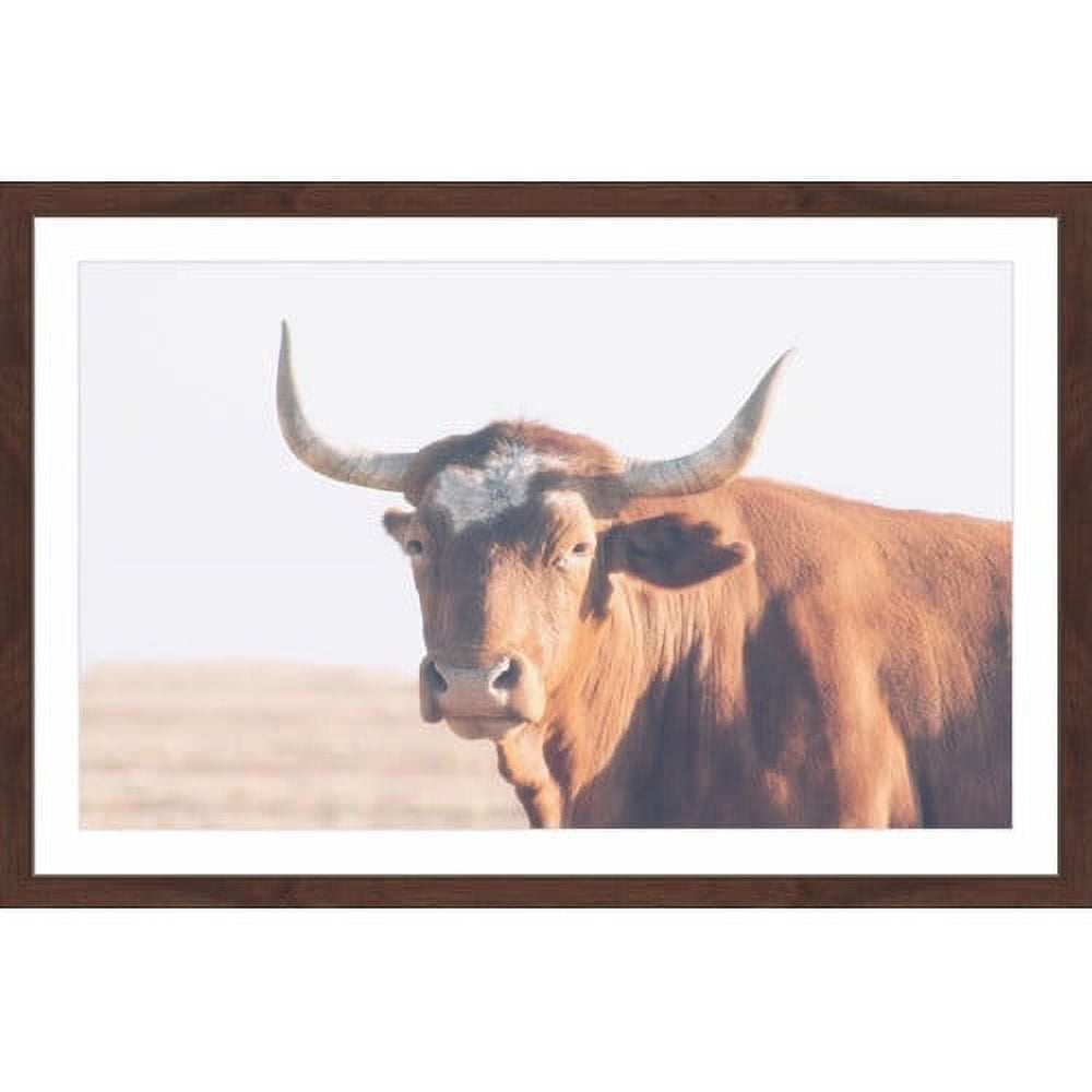 Marmont Hill "Curious Bovine" Framed Painting Print