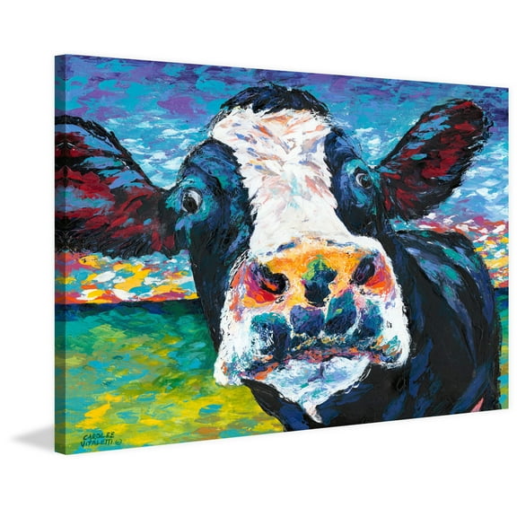 Marmont Hill Curious Cow II Canvas Wall Art