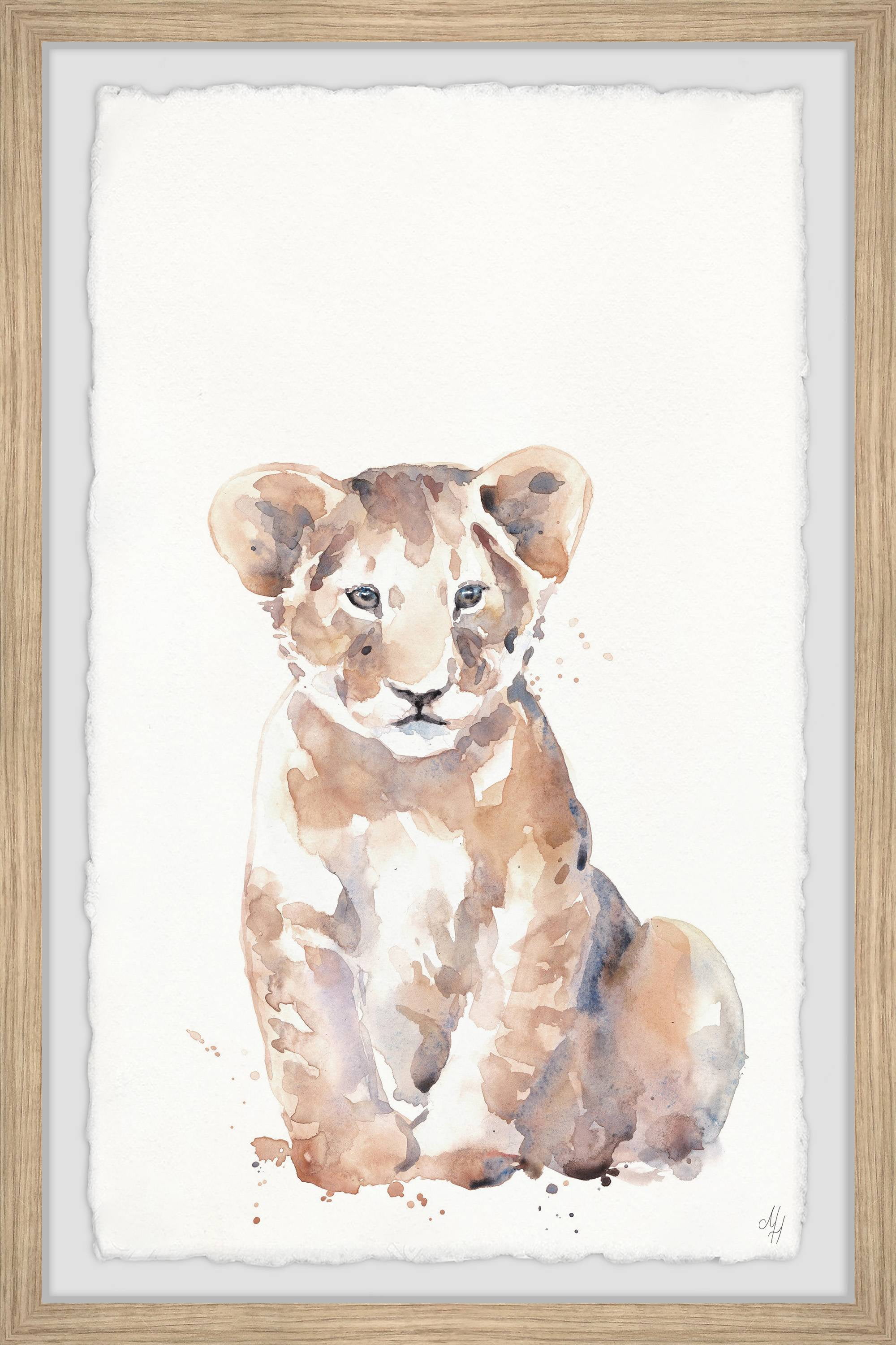 Marmont Hill Cute Little Cub Framed Wall Art