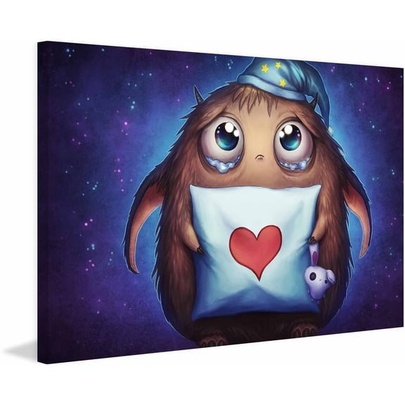 Marmont Hill "Cute Monster" Painting Print on Canvas