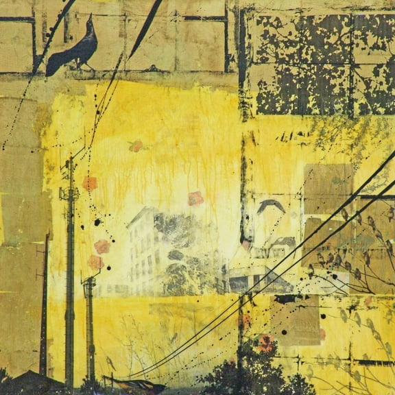 Marmont Hill "Dancing Crow" by Tracy Silva Barbosa Painting Print on Canvas