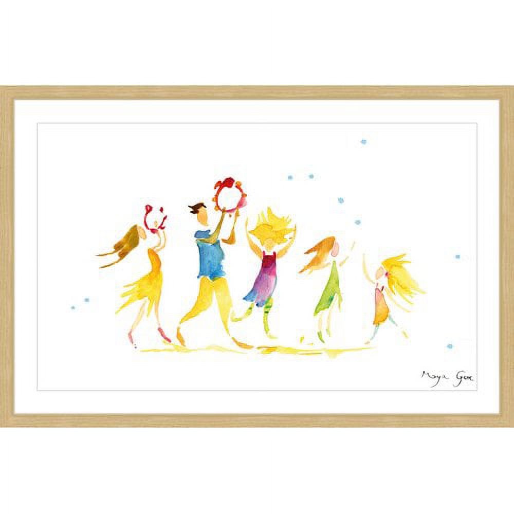 Marmont Hill "Dancing Family" by Maya Gur Framed Painting Print