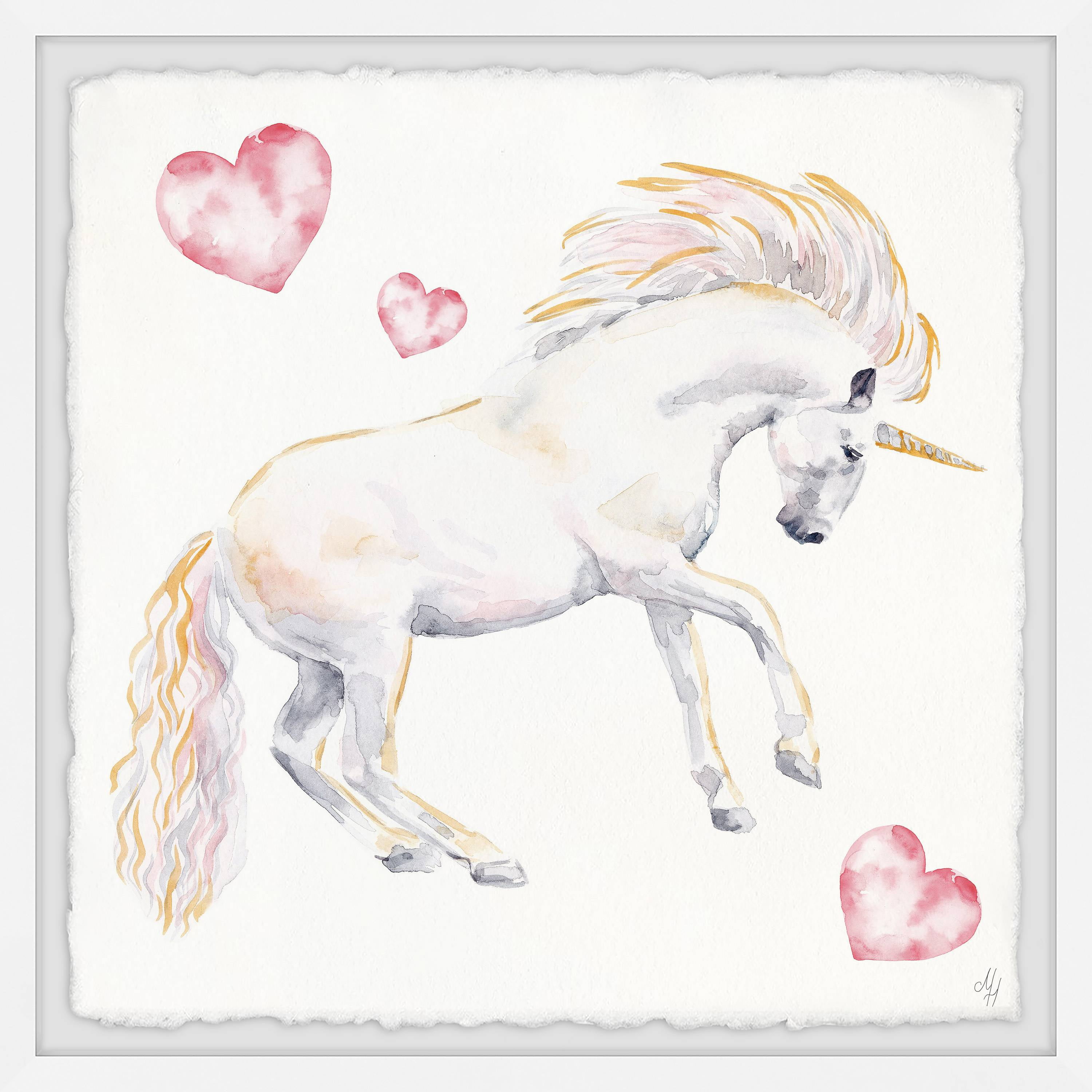 Marmont Hill Dancing Unicorn Framed Wall Art