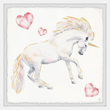 Marmont Hill Dancing Unicorn Framed Wall Art