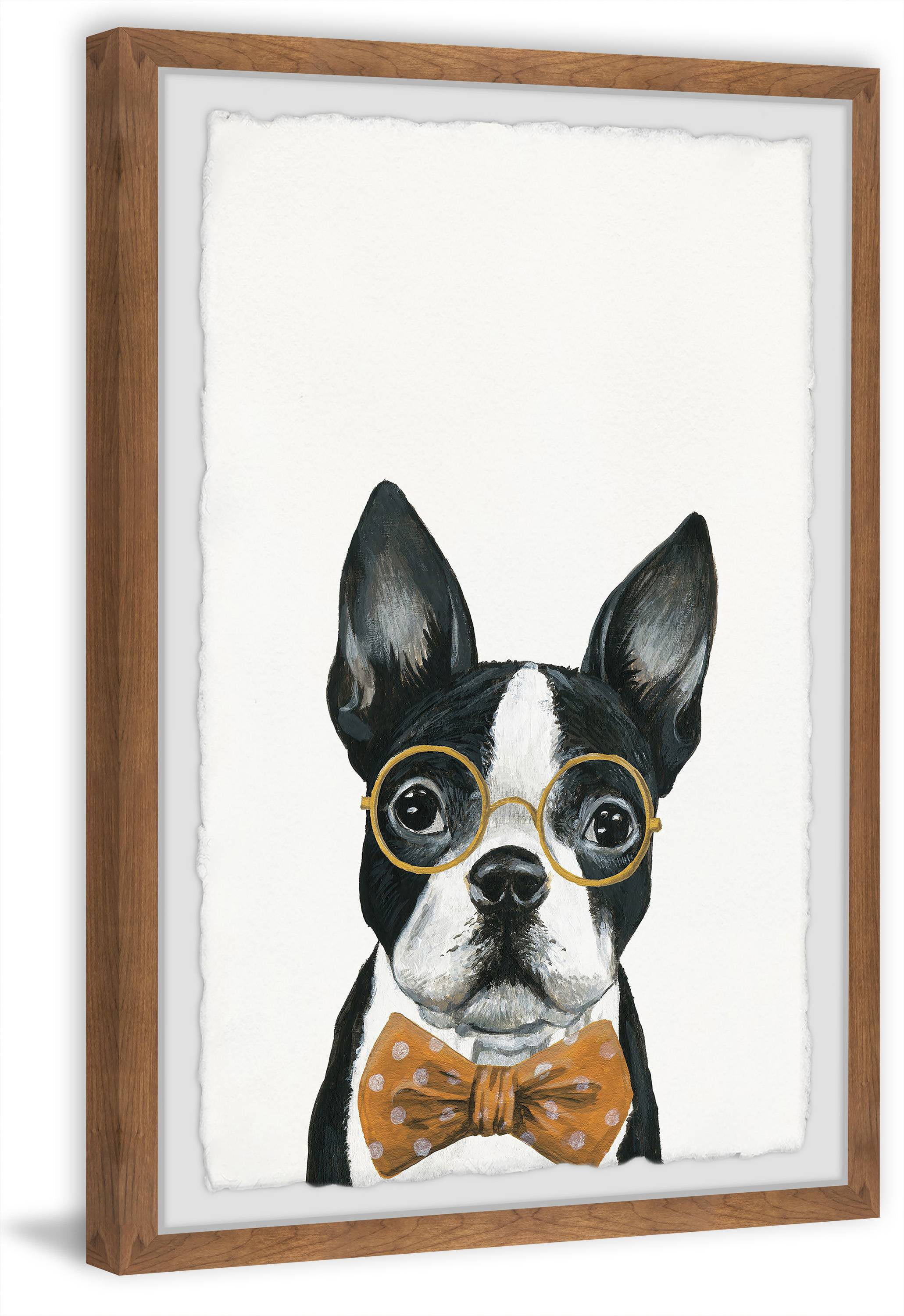 Marmont Hill "Dapper Dog" Framed Painting Art Print, 12.00" x 1.50"