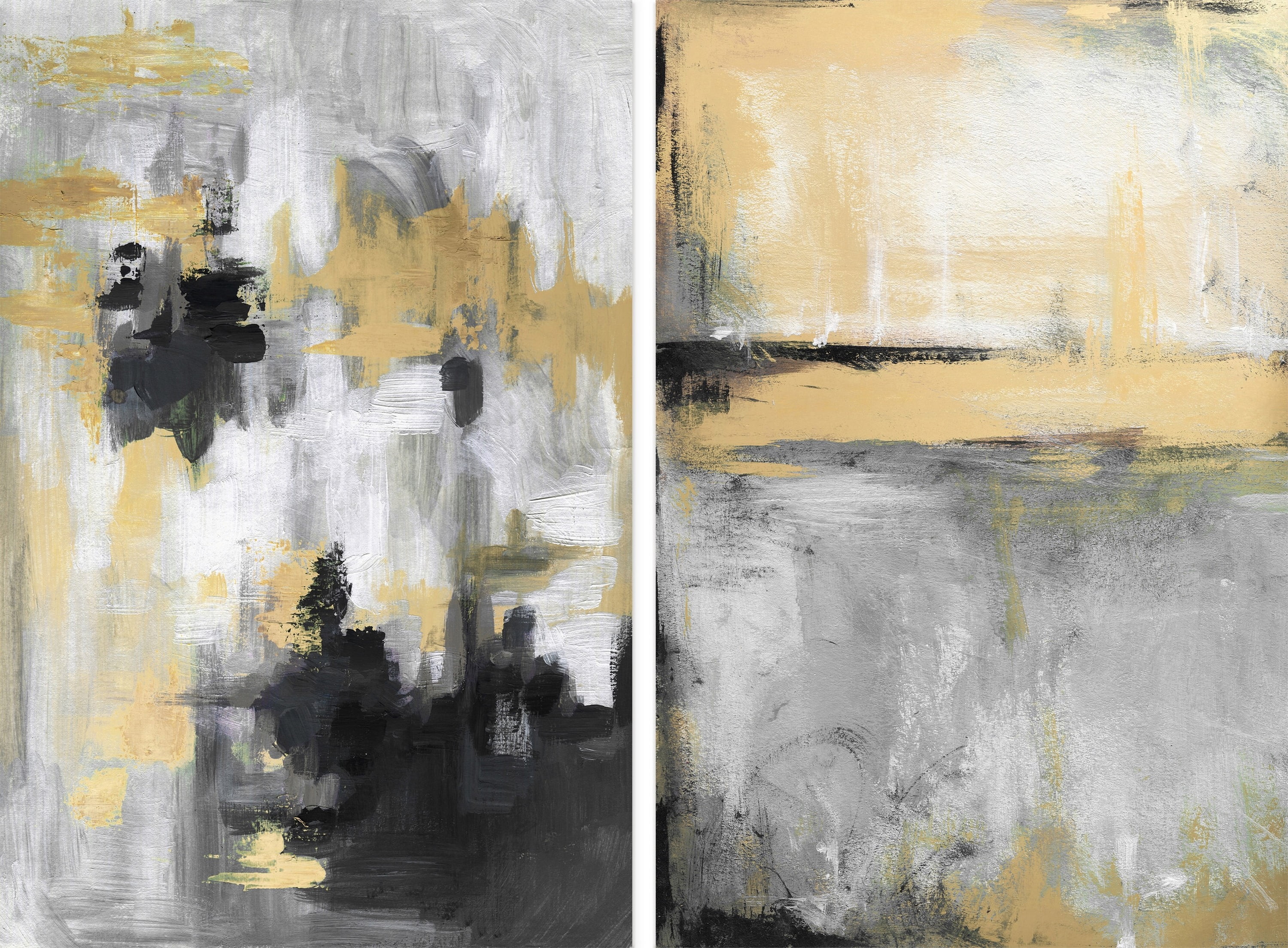 Marmont Hill Dark Cream Diptych
