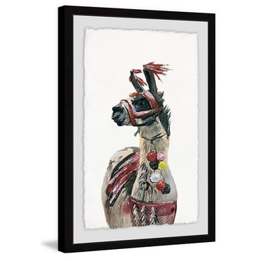Marmont Hill Dark Llama Framed Painting Print