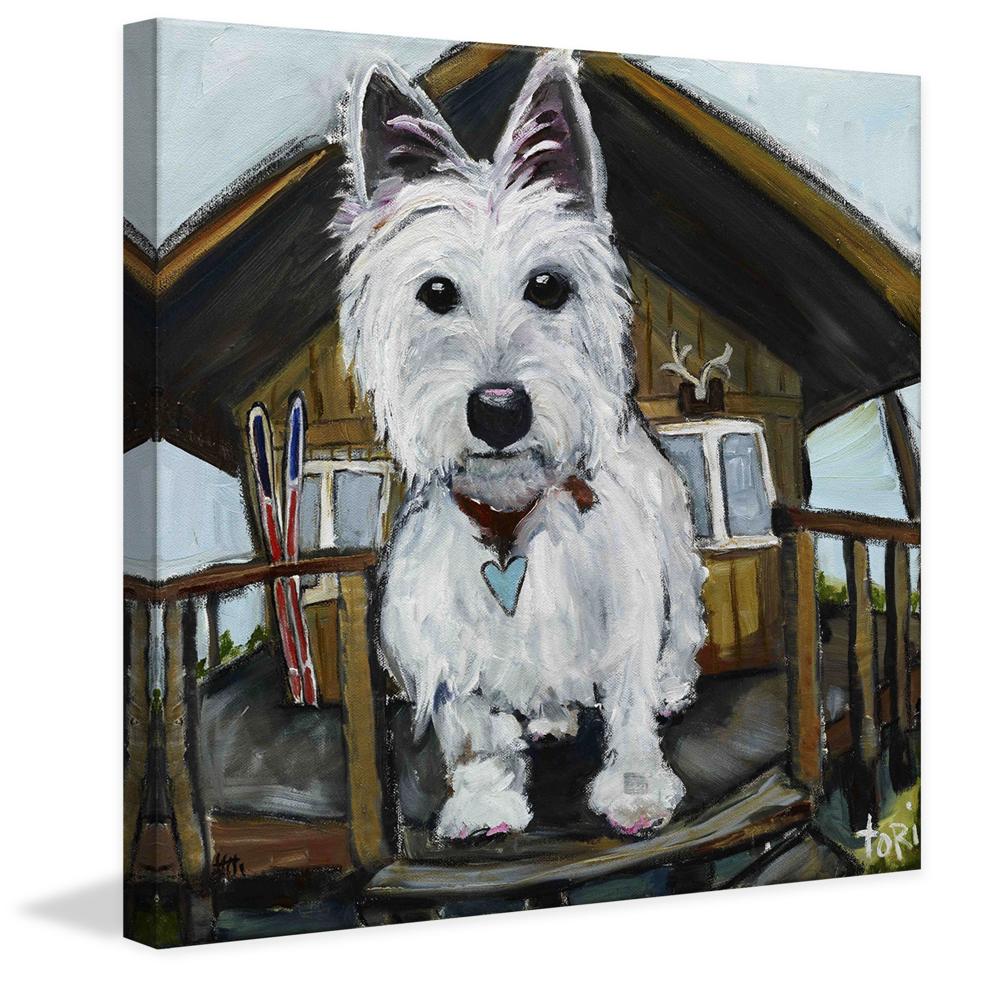 Marmont Hill Inc Marmont Hill - "Dash In Cabin" by Tori Campisi Painting Print on Canvas - Multi-color
