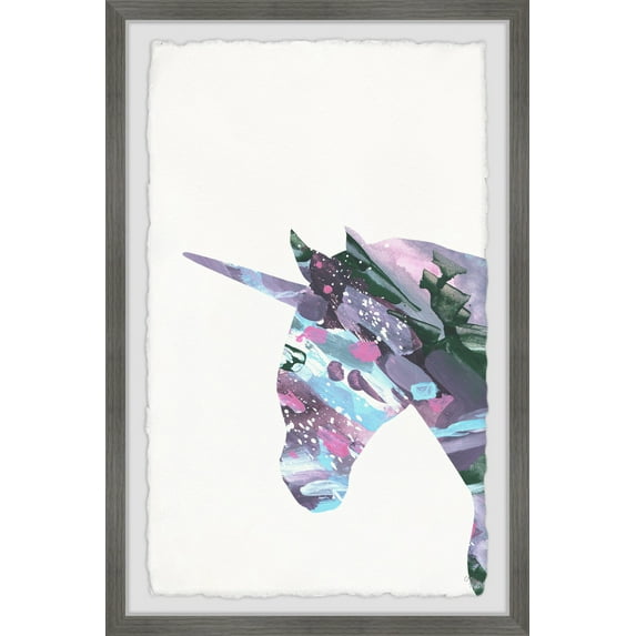 Marmont Hill Dashing Unicorn II Framed Wall Art