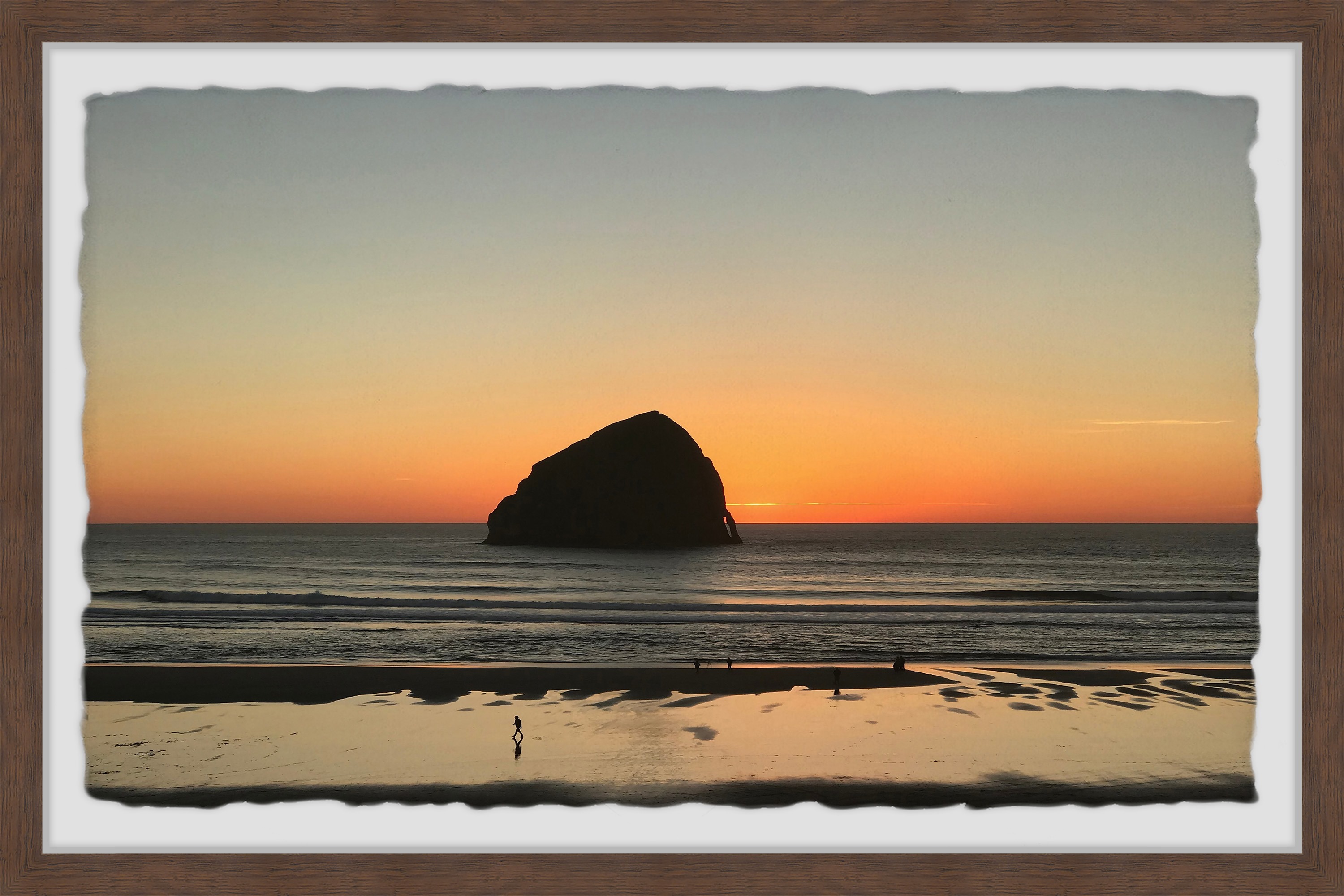 Marmont Hill Dawn Behind the Rock Framed Wall Art, 1.50" x 36.00"