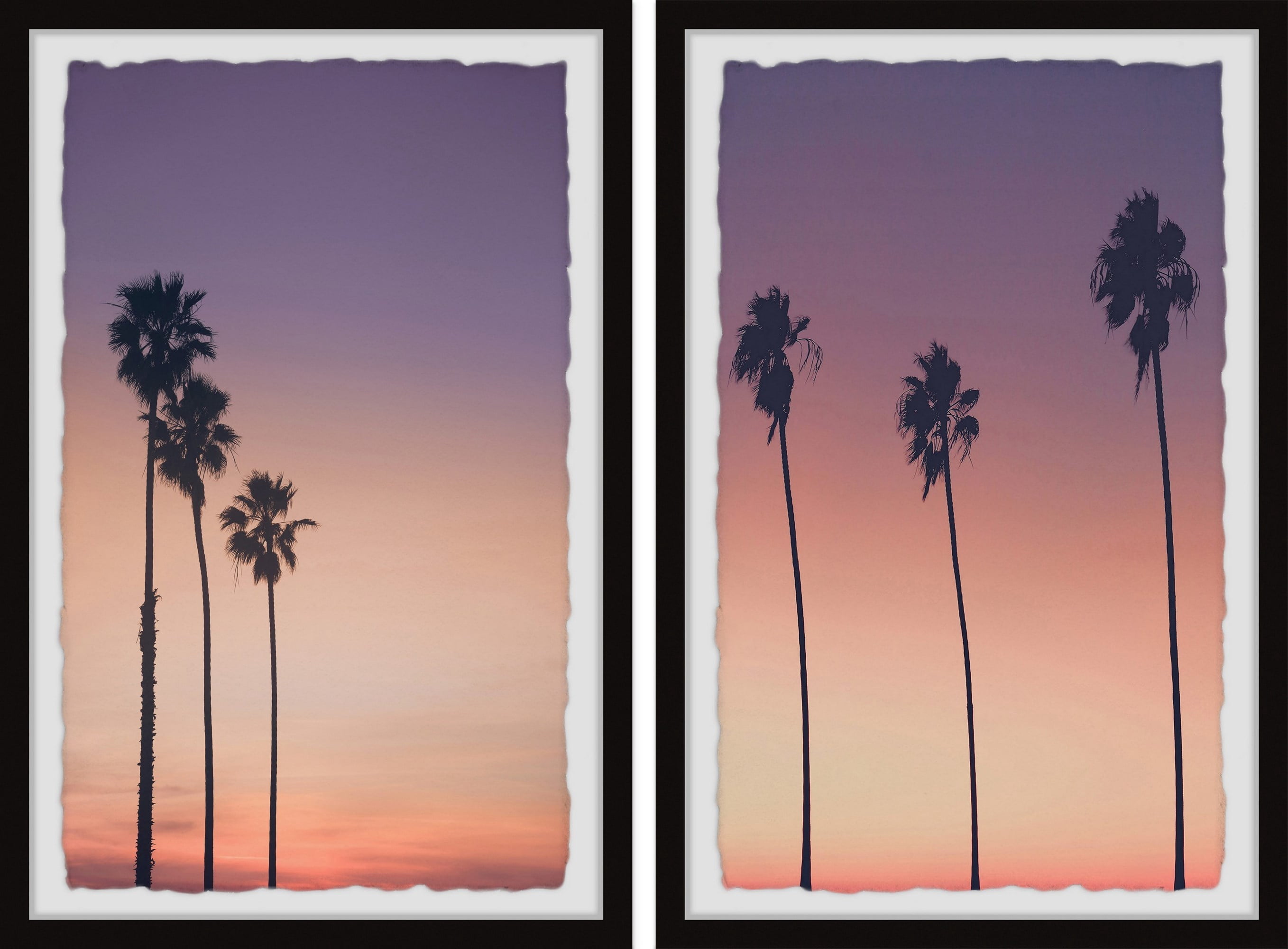 Marmont Hill Dawn and the Palm Trees Diptych, 30" x 40"