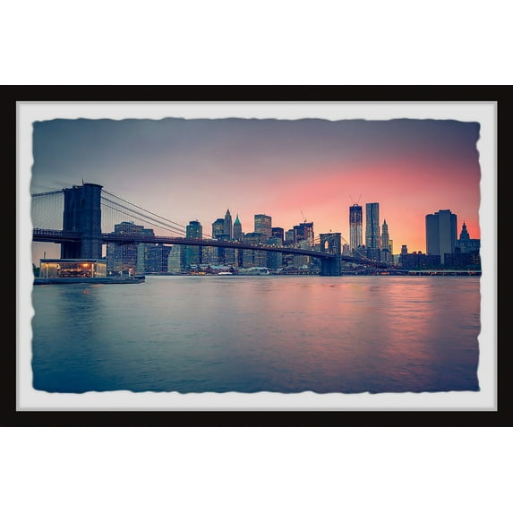Marmont Hill Dawn at the City Framed Wall Art, 20" x 30"