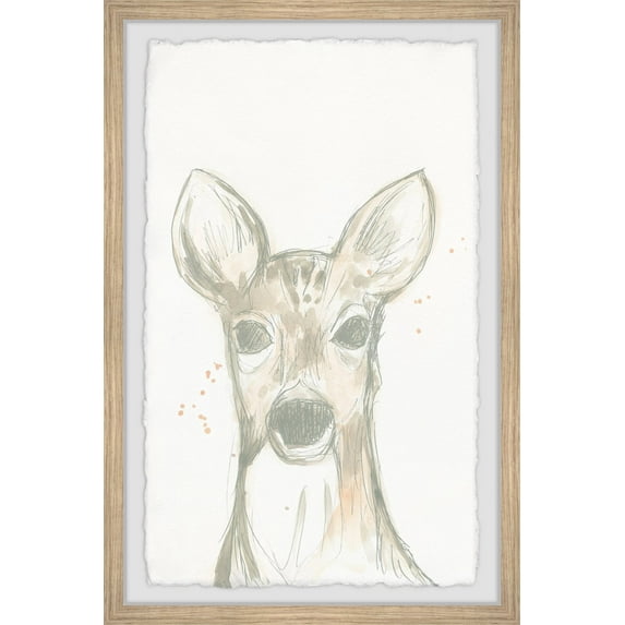 Marmont Hill Deer Cameo II Framed Wall Art