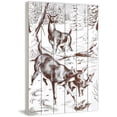 thumbnail image 1 of Marmont Hill "Deer" Painting Print on White Wood, 1 of 5