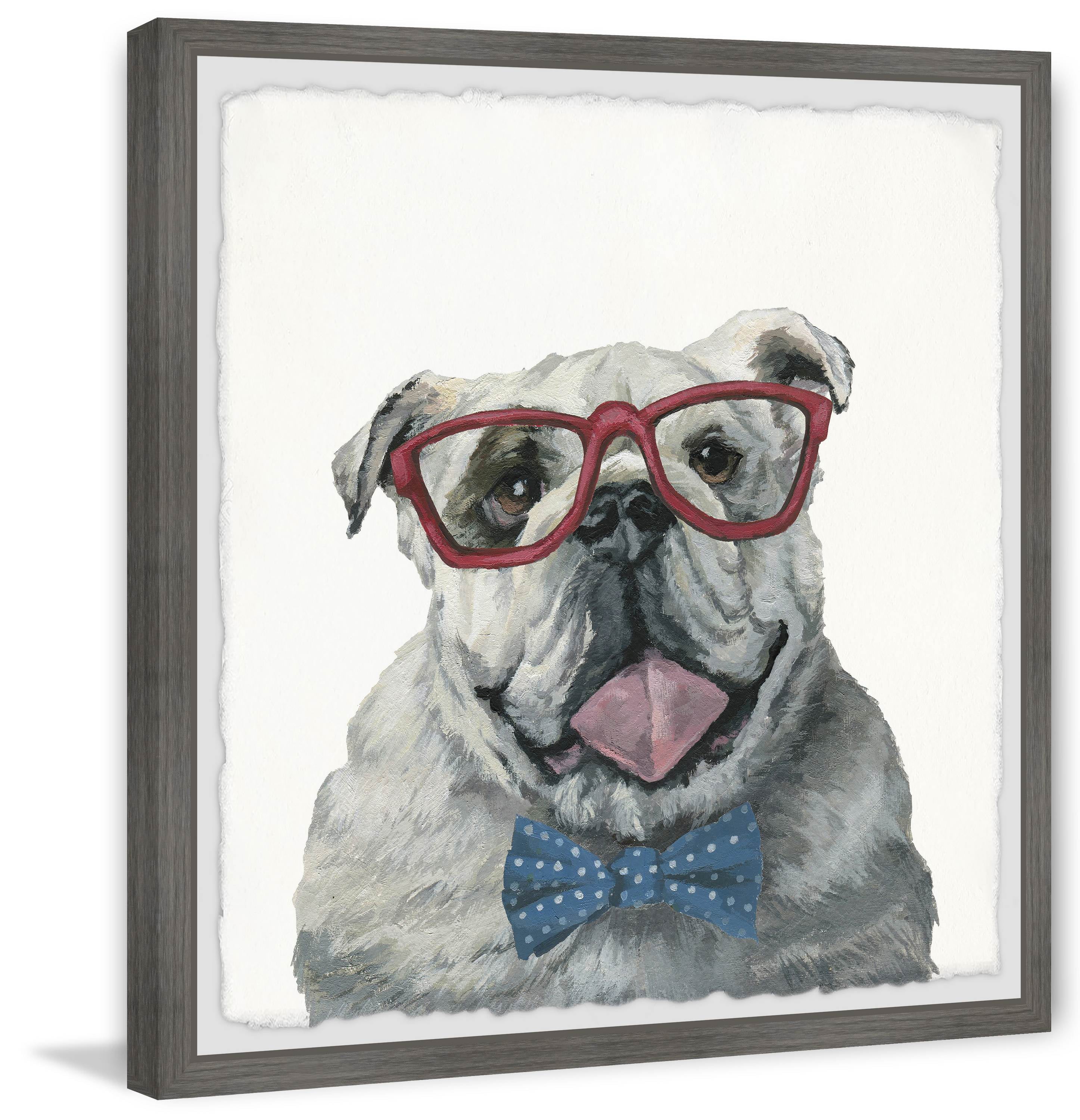 Marmont Hill "Delightful Look" Framed Painting Art Print, 24.00" x 1.50"