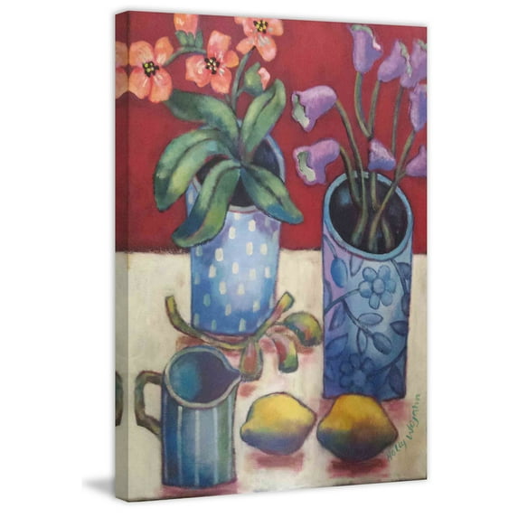 Marmont Hill Des Fleurs et Citrons Painting Print on Canvas